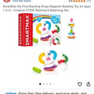 My First Stacking Rings - Magnetic Kids Stacking Toy (Multi Color)